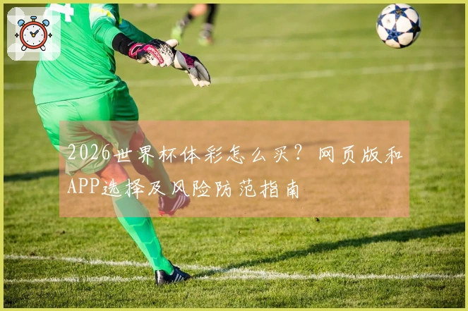 2026世界杯体彩怎么买？网页版和APP选择及风险防范指南
